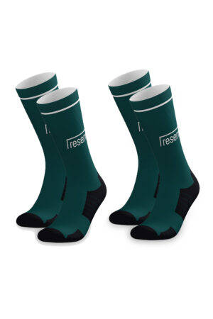 2-Pair Bundle - Athletic High Performance Sports Crew Socks
