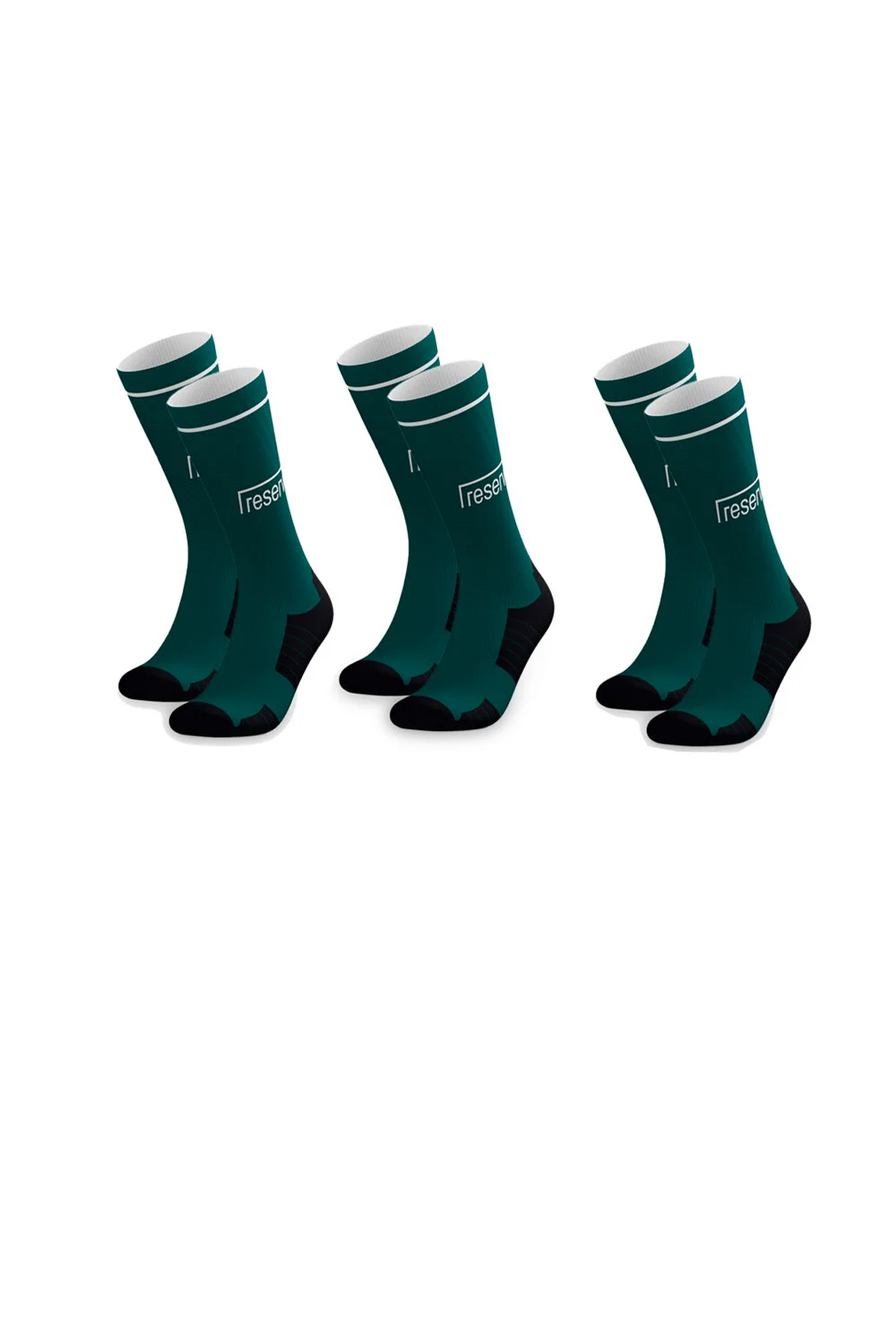 3-Pair Bundle - Athletic High Performance Sports Crew Socks